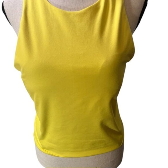 Fabletics Yellow Strappy Tank with Built in Bra- Size M - Picture 1 of 12